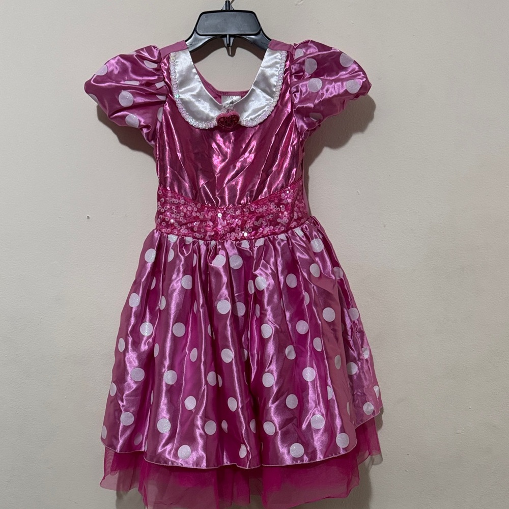 Pink Polka Dot Kids Costume Dress